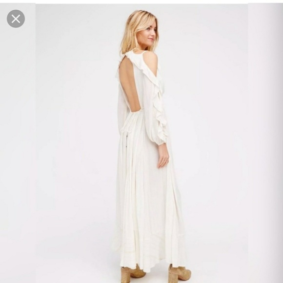 โSOLDโ Free People The Huxley Gold Summer Maxi - Picture 3 of 8